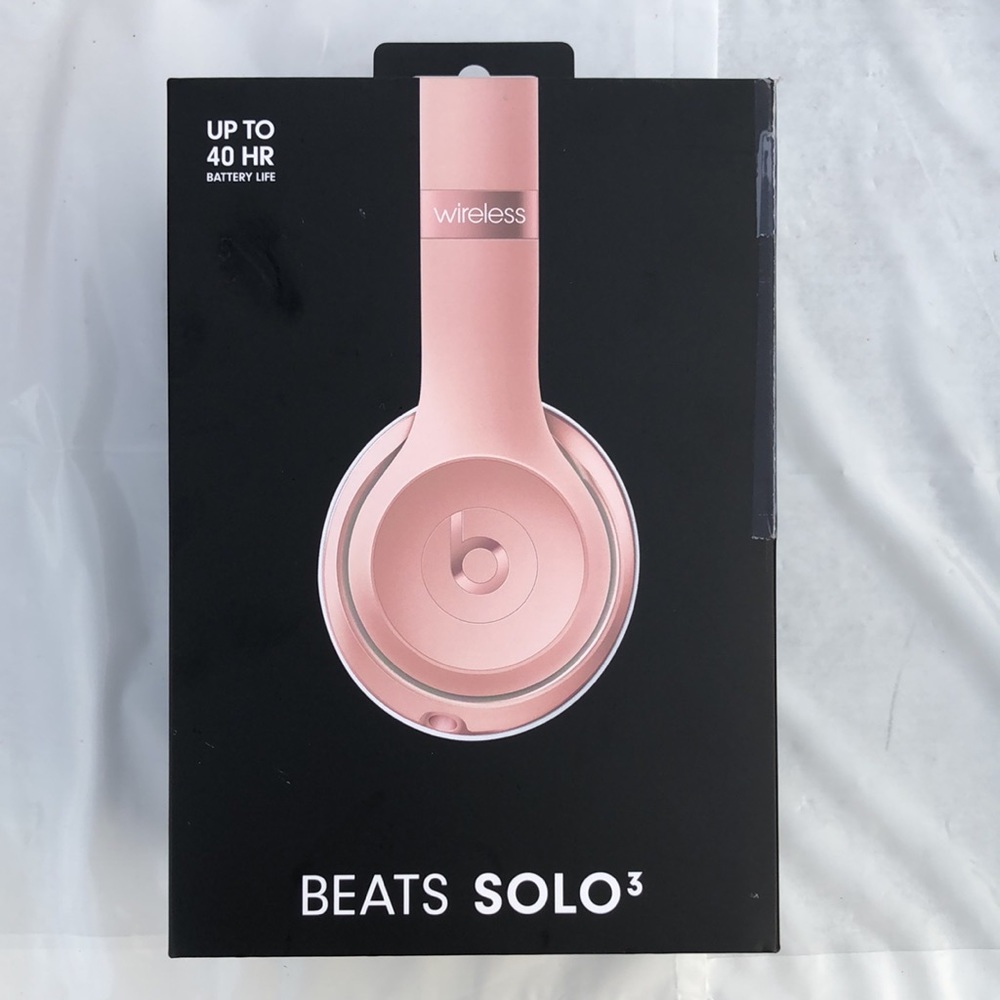 Rose Gold Beats Solo 3 with Case